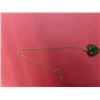Image 1 : Dainty Jade Pendant/ Fine Gold Chain