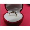Image 2 : Ladies 10KT Gold Promise Ring w Small Diamond? Size 5.5 - 6??? Approx weight 1.70 Grams