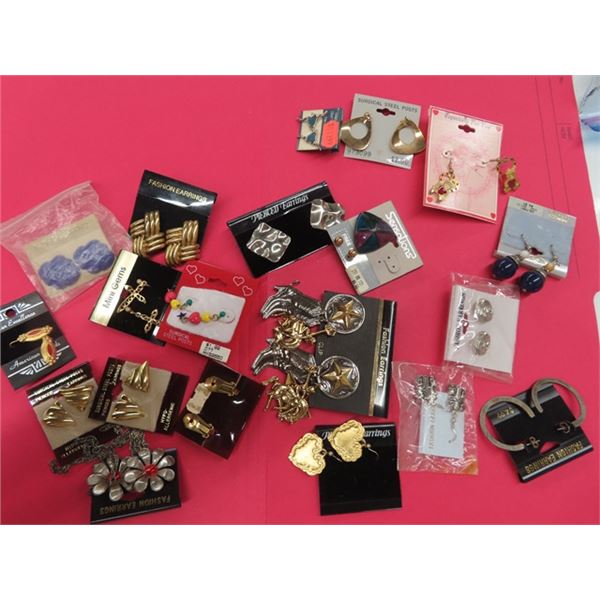 Approx 18 Pair Retro New Old Stock Earrings