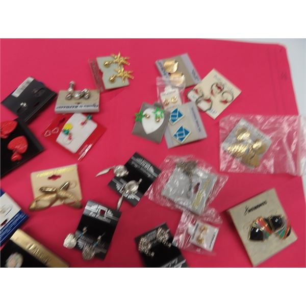 Approx 18 Pair Retro New Old Stock Earrings