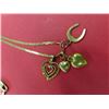 Image 2 : Beautiful 14KT Gold Chain & 4- 10 KT Gold Charms Total Weight = 8.77 Grams