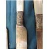 Image 2 : 6 Pearlesque Rogers Bros Sterling Mount Knives in Velvet Like Rolling Bag