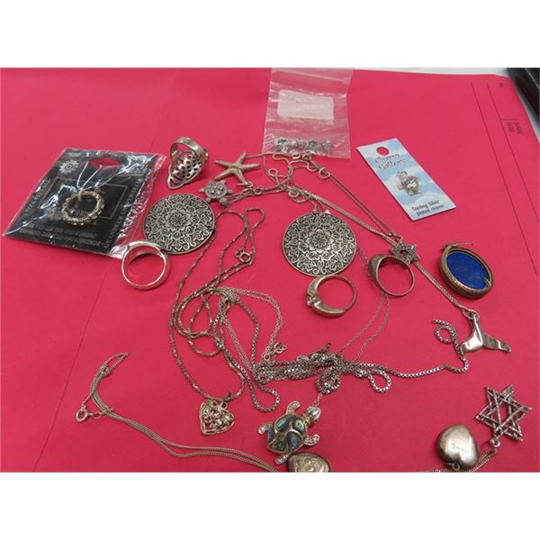 Various Sterling Silver Rings, Chains, Pendants & More!