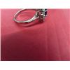 Image 3 : Sterling Silver Ring w Sapphire Like Stone & Crystal Like Stones - Size 10 w Box