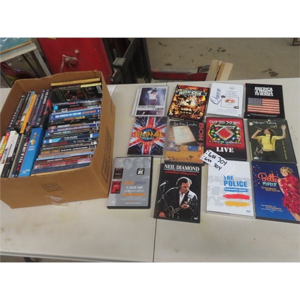 Approx 47 Musci DVDs