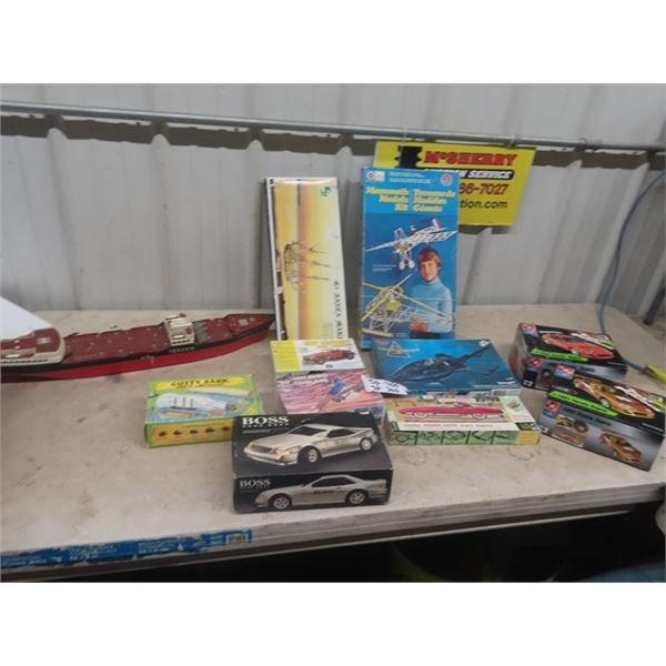 8 Models, Ship, Plane, Auto, R/C Car , Texaco Plastic Ship, Plus More!