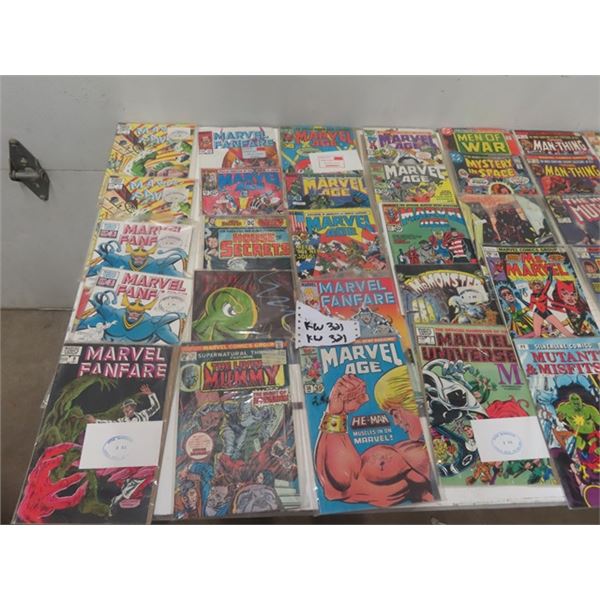 Approx 52 Various Comics- Marvel DC & More