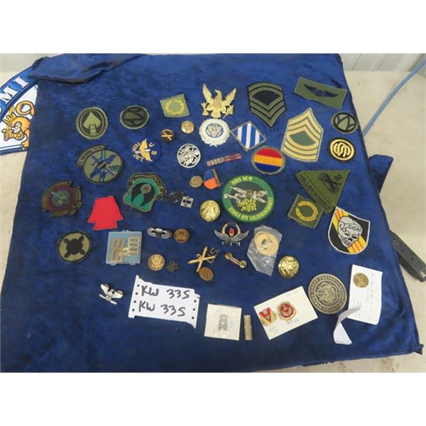 Approx 50 USA Military Badges & Patches WW2 , Modern Mix w Vintage