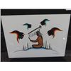 Image 2 : (PB) Framed Native Art By Collins Campbell 22" x 28"
