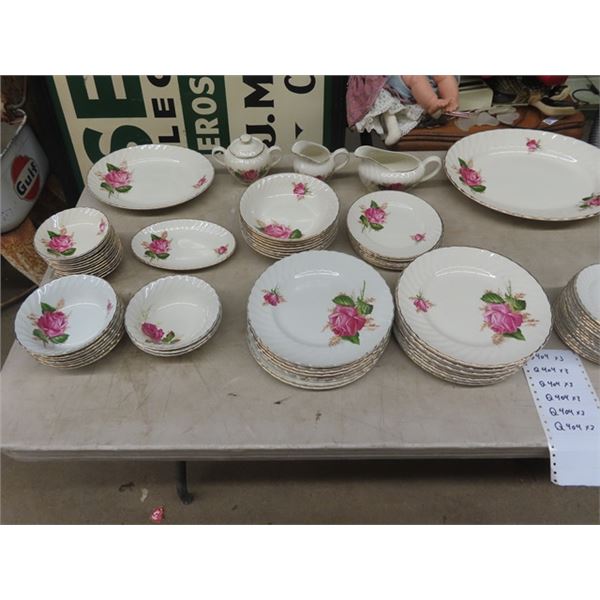 88 Royal Wessex/Swinnertons China Set Anniversary Rose Print