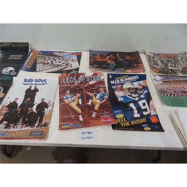 (RD) 19 Winnipeg Blue Bombers Posters- Multiple Duplicates