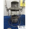 Image 2 : Antique CPR Switchmans Lantern , Wood Handle Embossed CPR On Lantern Etched CPR on Glass Exc Cond Al