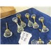 Image 2 : 5 Antique Glass Door Knob Sets and 1 Single Knob Also 10 Glass Cabinet Door Knobs