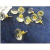 Image 3 : 5 Antique Glass Door Knob Sets and 1 Single Knob Also 10 Glass Cabinet Door Knobs