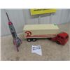 Image 1 : Metal Semi Truck & Trailer, Tin Spaceship