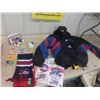 Image 1 : Jets Lot #2, Vintage Pullover Winter Jacket-Lg, Signed Selanne Hockey Card, Framed Poster, Scarf, Mu