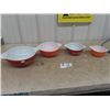 Image 1 : Set of 4 Pyrex Autumn Harvest Mixing Bowls- Exec Cond