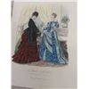 Image 4 : 9 Original 1870's Hand Colored Paris Fashion Prints 15" x 11" (Orig) Not Copies