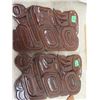 Image 4 : Vintage Haida FIrst Nations Lot: 18" Makah Cedar Totem Pole Eagle Standing On Bear, Numbered & Signe