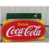 Image 1 : Vintage 1940's Coca-Cola Porcelain 2 Sided Sign 39"x60"