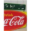 Image 7 : Vintage 1940's Coca-Cola Porcelain 2 Sided Sign 39"x60"