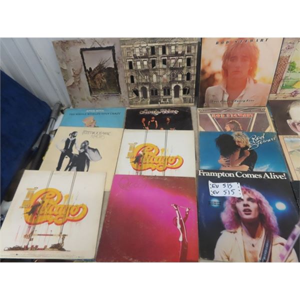 Approx 40 Rock & Roll Records, Chicago, Led Zepplin, April Wine, Elton John, Rod Stewart, Supertramp