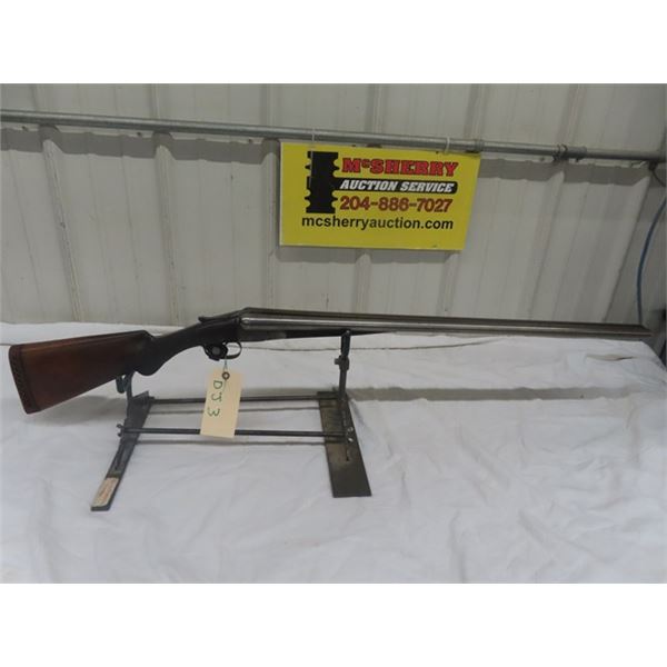 WW Greener SxS 12 GA BL= 30" Damascus Barrels Matching Numbers, Made in England, Crossbolt Lock, Gre