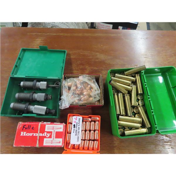 45-70 Gov Brass - Approx 64, 45-70 Gov Reloading Dies, 45-70 Gov Reload Bullets