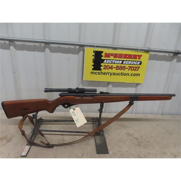 (DF) Mossberg 151 M-B, SA 22 LR w Tub Mag & Weaver B4 Scope, S# 2296 BL=20" Barrel No front Sight