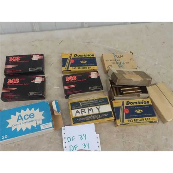(DF) Approx 140 Rounds 303 British Ammo & 20 RDS 303 Ball - MUST HAVE PAL TO PURCHASE - WE DO NOT SH