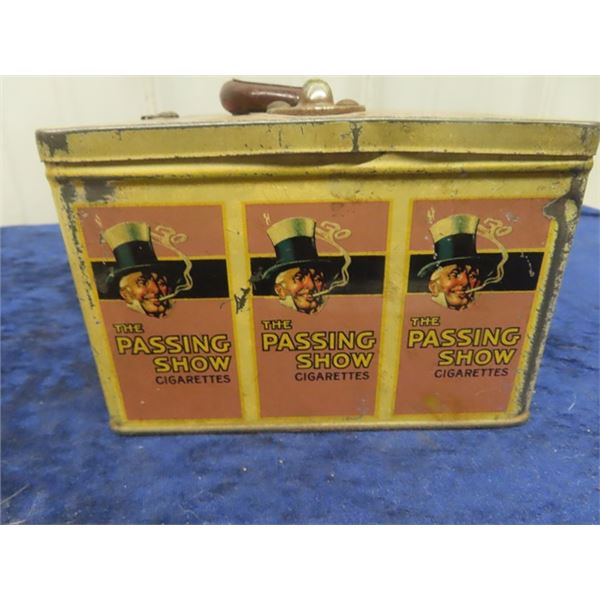passing show cigarettes Passing Show Virginian Cigarette Metal Tobacco Tin / Lunch Kit w Metal Match Stick Holder 4 passing show cigarettes Passing Show Virginian Cigarette Metal Tobacco Tin / Lunch Kit w Metal Match Stick Holder 4