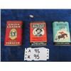 Image 1 : 3 Pocket Tobacco Tins 1) Union Leader 1) Sir Walter Raliegh 1) Kentucky Club