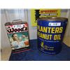 Image 1 : Woods 1 Gal Sanitation Tin w & Planters Peanut Oil 37.5 LBS Can