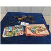 Image 1 : Crafgston Police Car Chase Game w Tin & Cast Toys