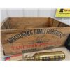 Image 2 : Gimli FIshing Crate, Brass Fire Extinguisher, Metal Tool Box, Cunard Passener Luggage Tags 1958