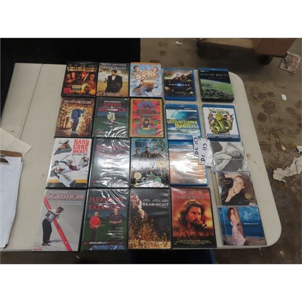 25 DVD & Blue Ray Movies & CD Music