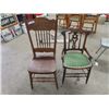 Image 1 : 2 Wooden Chairs, Double Pressed Back & Eastlake