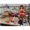 Image 1 : Cabbage Patch Dolls, Box of Bigger Doll Clothes My Little Pony & Various Other TOys , Cradle, Fisher