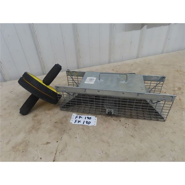 Live Trap 5" x 5.5" x 17" & Exercise Wheel