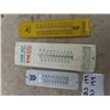Image 1 : 3 Metal Thermometers 1) JD 3" x 12" 1) Windsor Salt 4" x 14.5" & 1) P & H Grain 3" x 9"