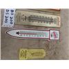 Image 3 : 5 Metal Thermometers All w Adv Biggest is 4" x 13"