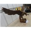 Image 2 : Wooden Carved Eagle 21`" H X 36"