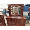 Image 2 : 4 Pc Pipe Bedroom Suite, Dresser & Mirror 32" x 63" x 17" Plus Mirror 39" x 48"