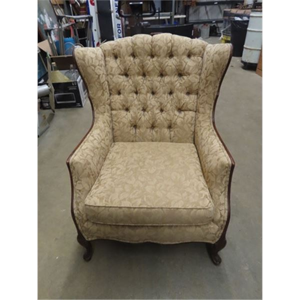 Provincial LR Chair Button Back Upholstery