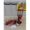 Image 1 : Gas Bopwser Decanter 28" Tall & Metal Firetruck Display 12" Long