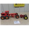 Image 1 : Cast Tractor w/ replaced Front Wheel & Tonka Grader