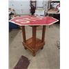 Image 1 : Solid Wood & Metal Stop Sign Card Table 28" High 30" Round