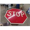 Image 2 : Solid Wood & Metal Stop Sign Card Table 28" High 30" Round