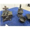 Image 3 : Antique Electric Tin Toy Stove & 3 Cast Iron Stoves