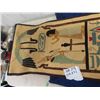 Image 2 : Antique Egyptian Tapestry 20" x 57" Each Picture is Hand Sewn Individually. Old + Unusual w/ some ag